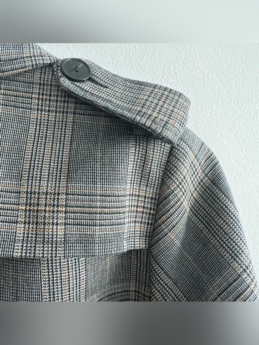 Sandro coat size 4 36 trench plaid brown grey Roselier - Picture 8 of 12